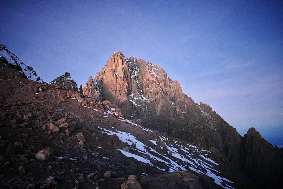 Batian, the highest peak on Mount Kenya