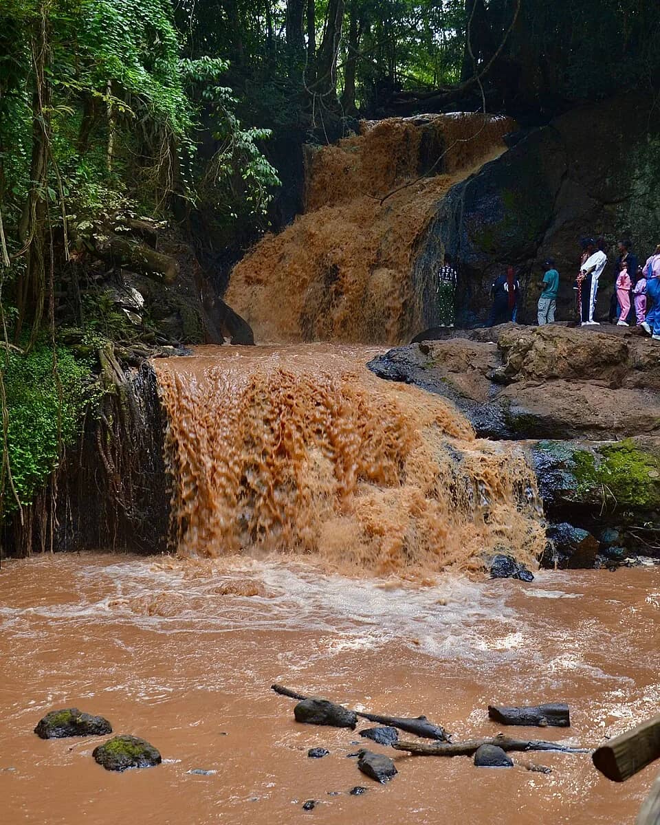 The waterfall in Karura Forest on the edge of Nairobi
